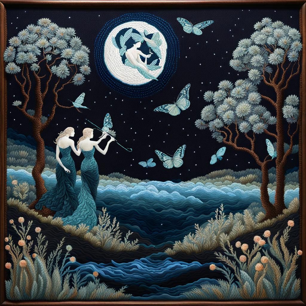 Nymphs navigating near nebulous nocturnal nexus : nature : nuanced : night :  naïve : needlepoint : noctilucent ...  by @Kymma