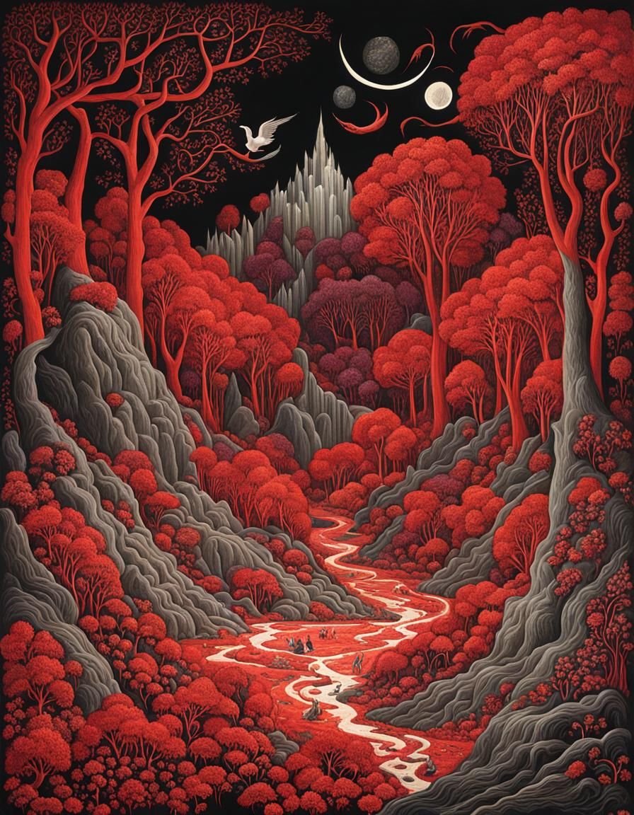 Springtime in hell, inspired by Dante's inferno   by @Paul Soderholm