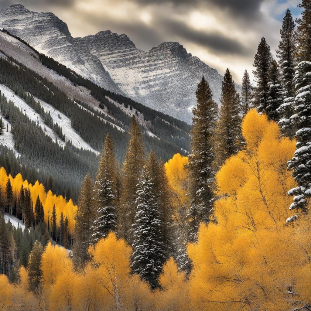 The first snowfall - AI Generated Artwork - NightCafe Creator