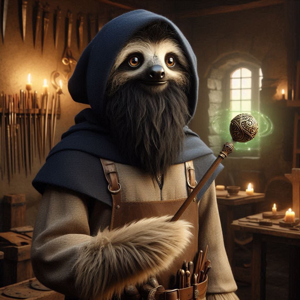 Bowsloth Wright, skilled medieval metal charmer creator of t...