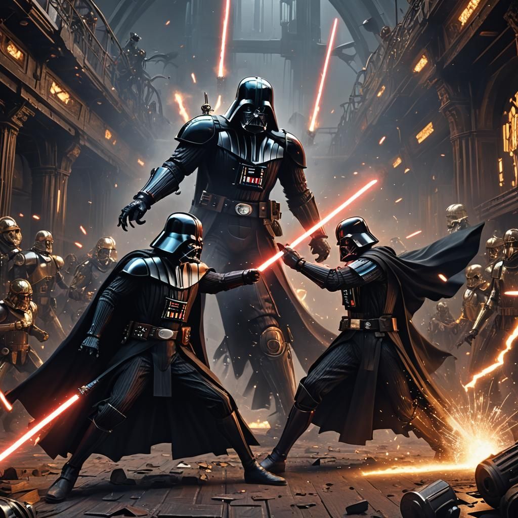 It's not a drills, it's Dark Vader Battle - AI Generated Artwork ...