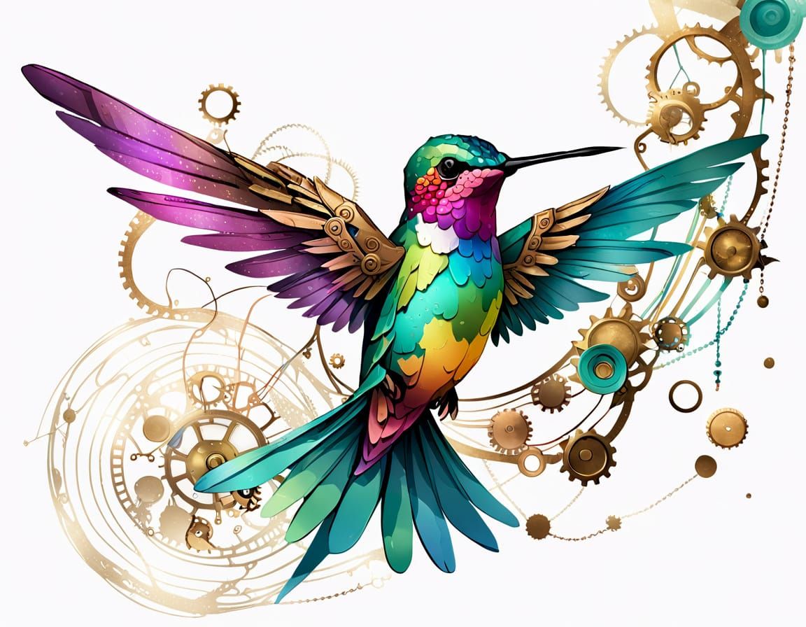 steampunk hummingbird  by @KathleenB