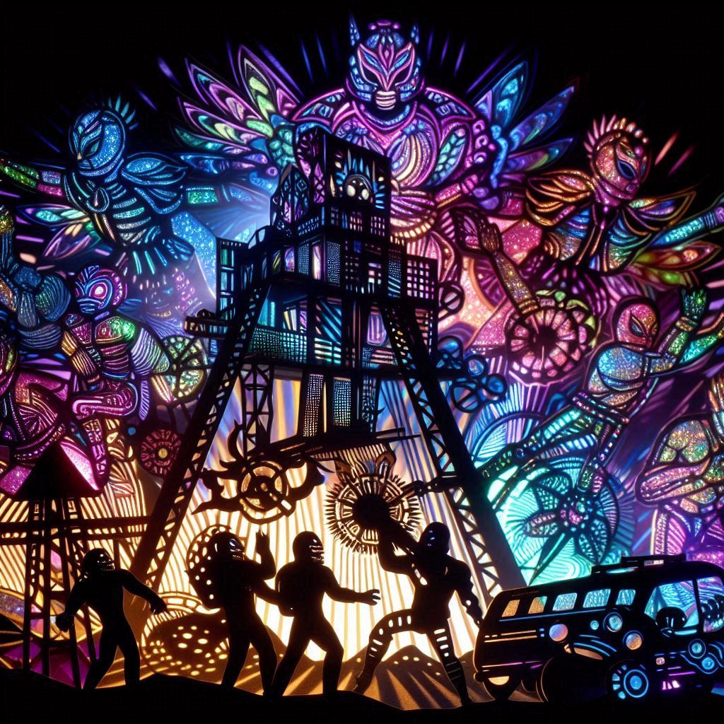 bandy legged groff 2d shadow puppers meet 3D!!!!!! 🟦𝀂🟥𝀅