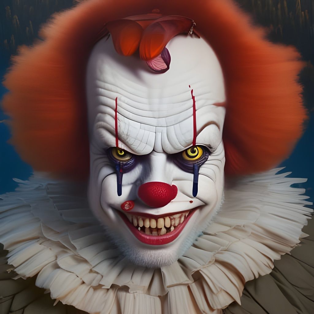 A. Evil Grinning Clown - AI Generated Artwork - NightCafe Creator