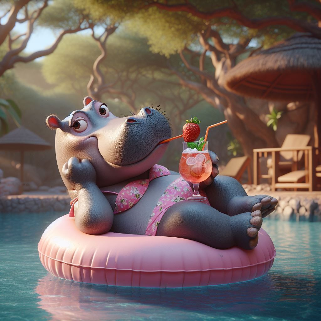 Hippo having a lazy day!!!