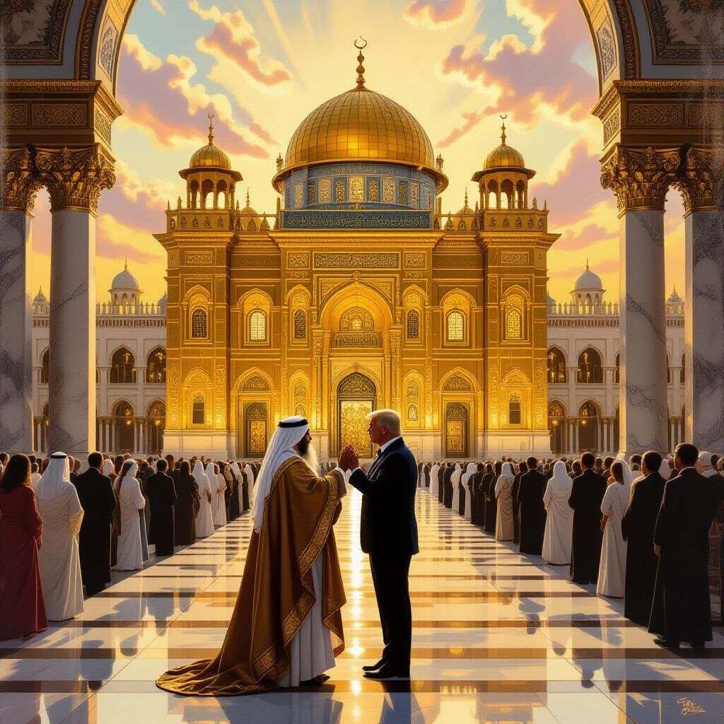Holy Temple in Glory with Netanyahu and Trump