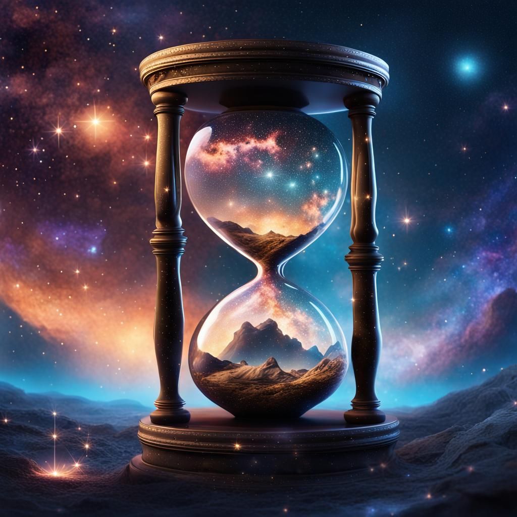 Cosmic hourglass - AI Generated Artwork - NightCafe Creator