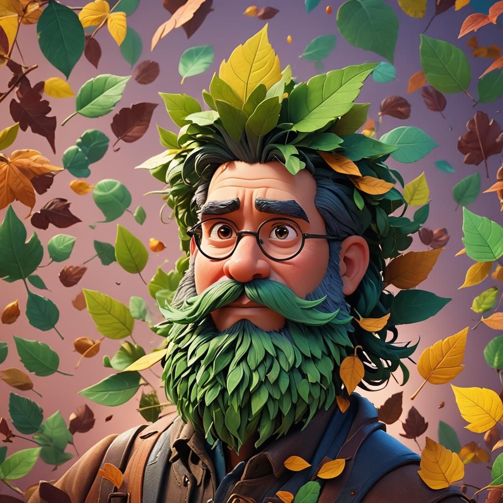 Leaf beard  by @Mauve Marauder