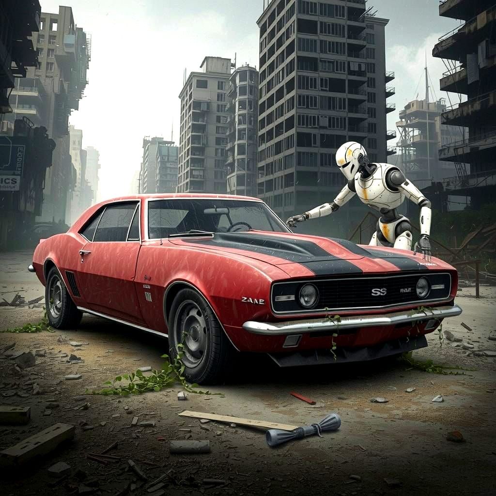 A 1967 Chevrolet Camaro survives the apocalypse  by @forge4ward