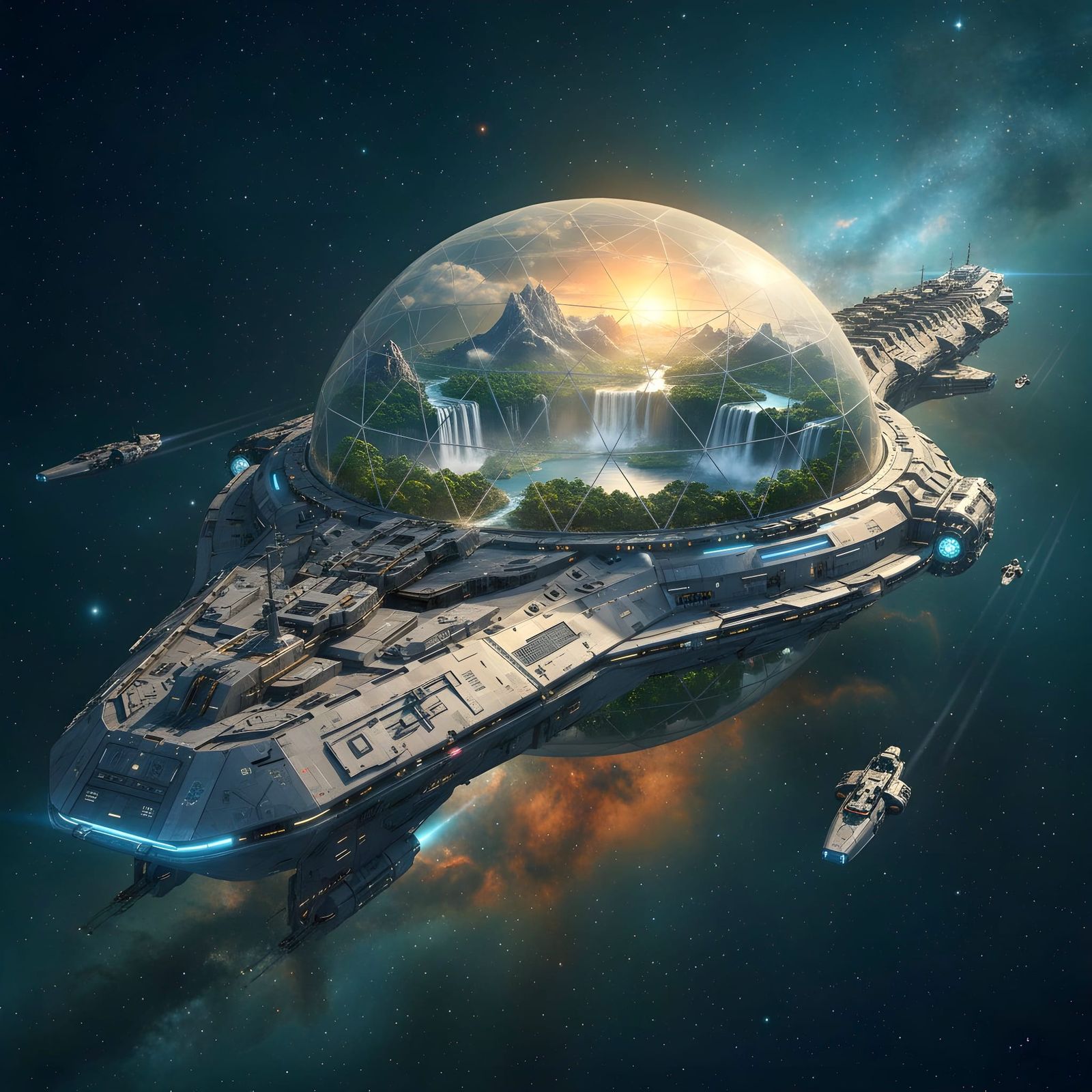 Colony ship New Eden. Destination: Alpha Centauri System.  by @AdolDomin