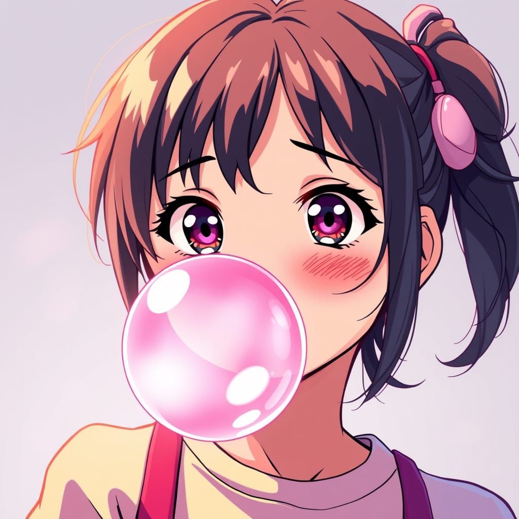 A girl with a bubble  by @Galina Bolshakova