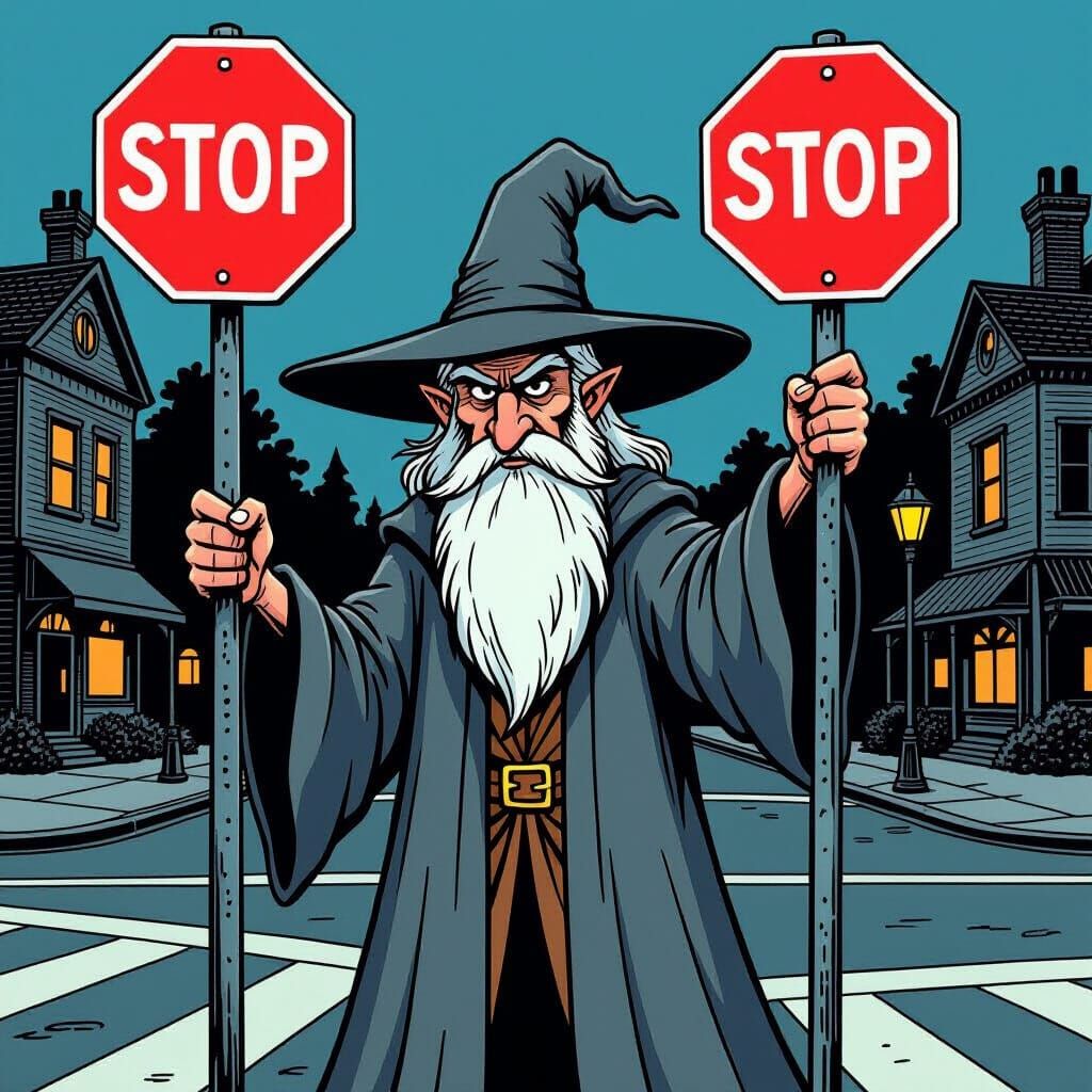 You Shall Not Pass - Cartoon Edition  by @Gandalf the Green
