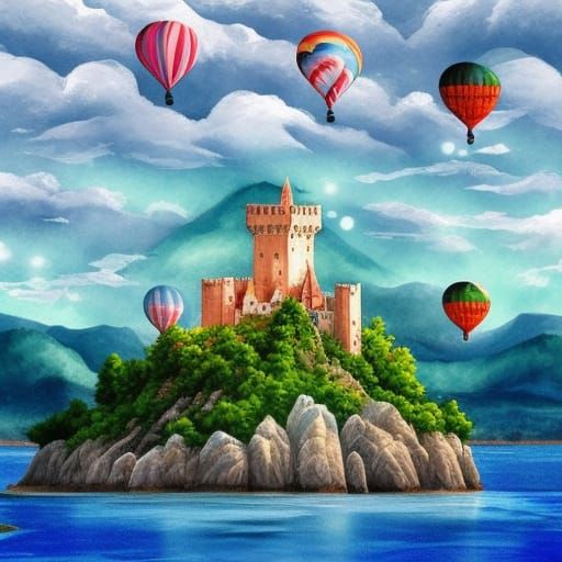 Baloons over the castle 3