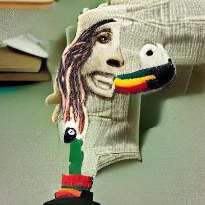 Bob Marley sock puppet
