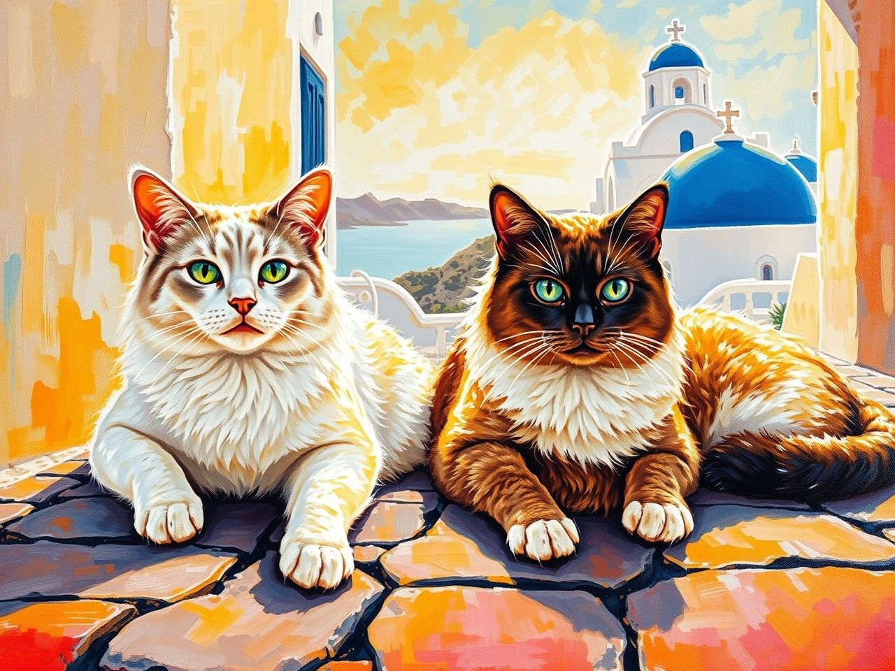 Santorini Cats