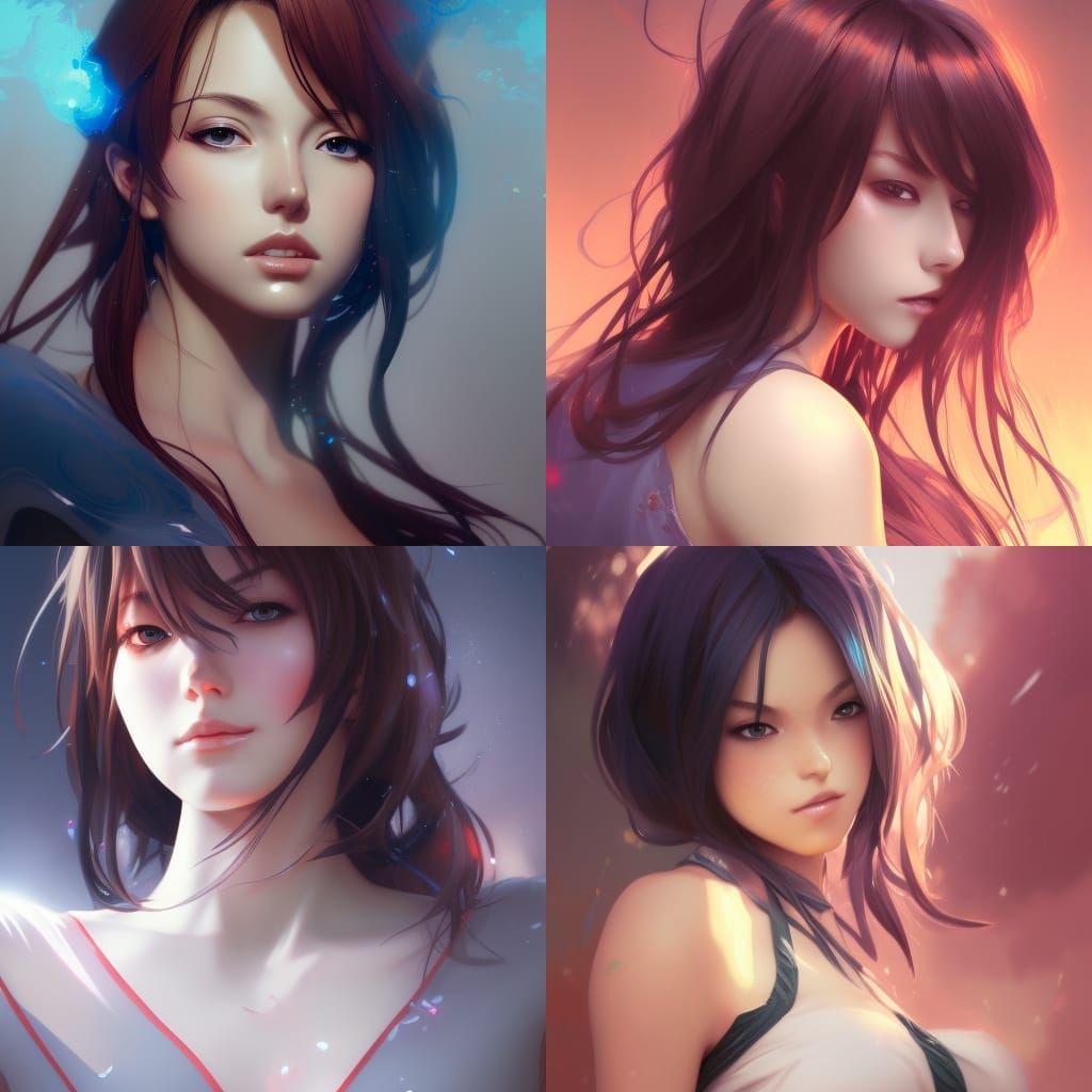 Hot anime girls - AI Generated Artwork - NightCafe Creator