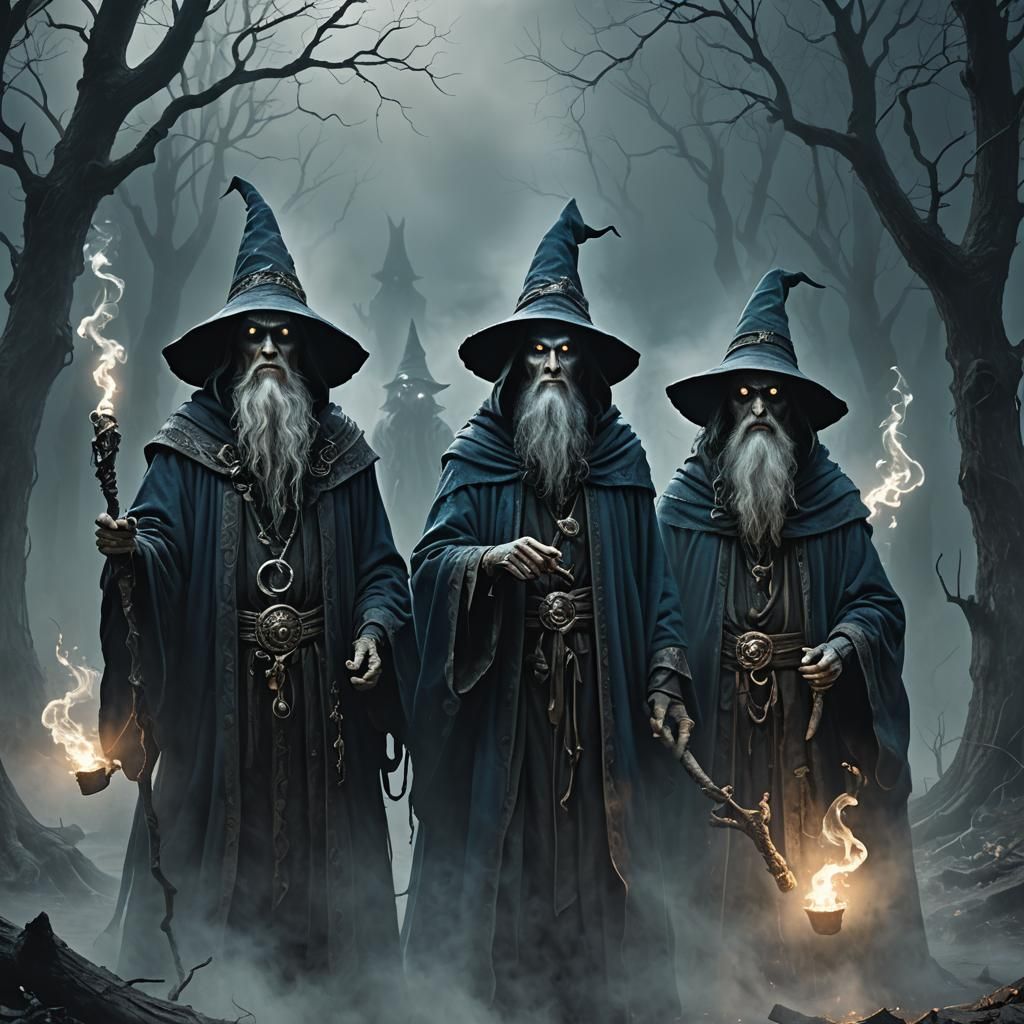 wizards, one has no eyes, one has no mouth, one has no ears