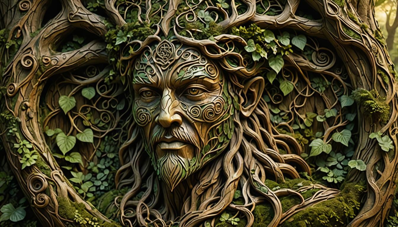 pagan wood carving  by @ih432
