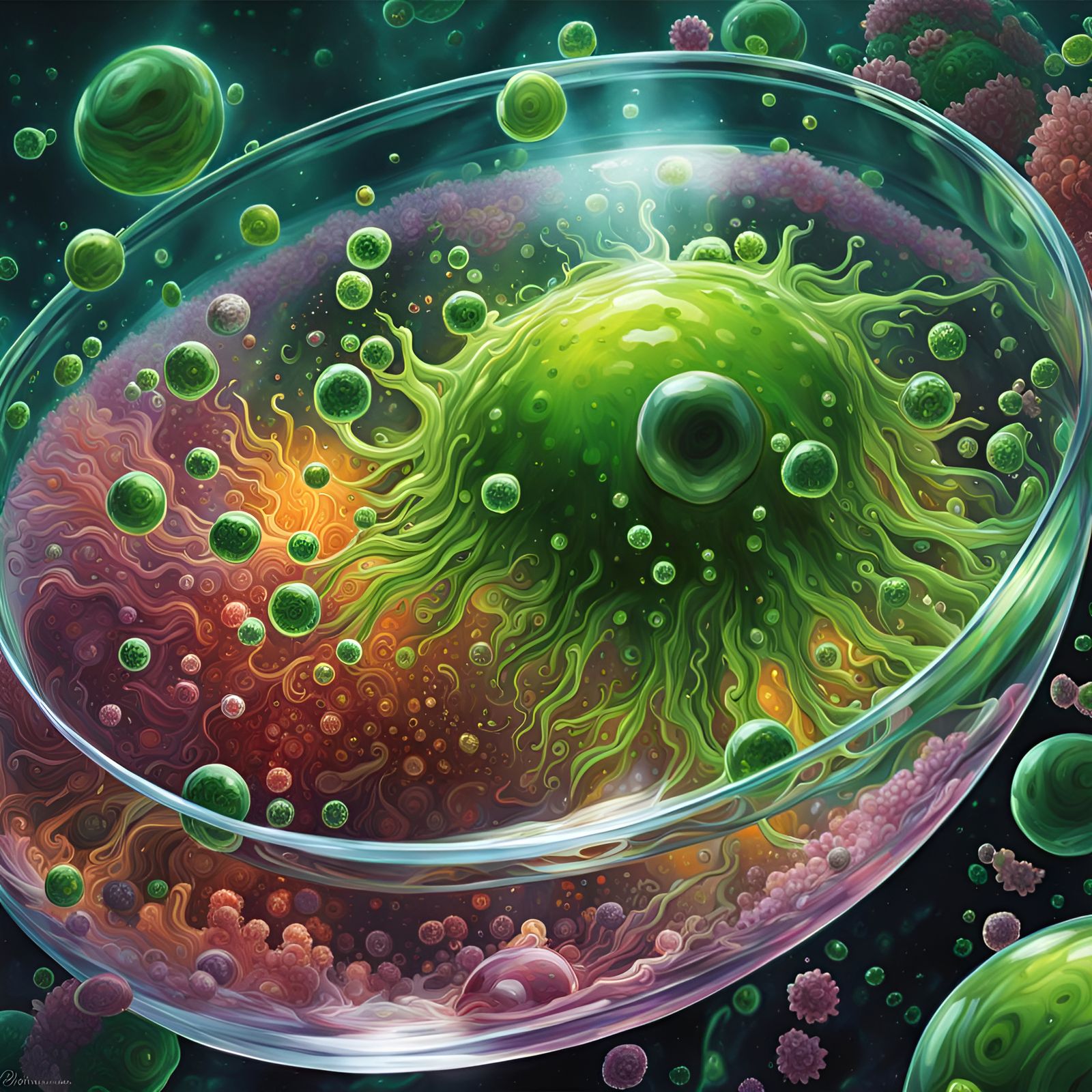 Microbial prison AI Generated Artwork NightCafe Creator