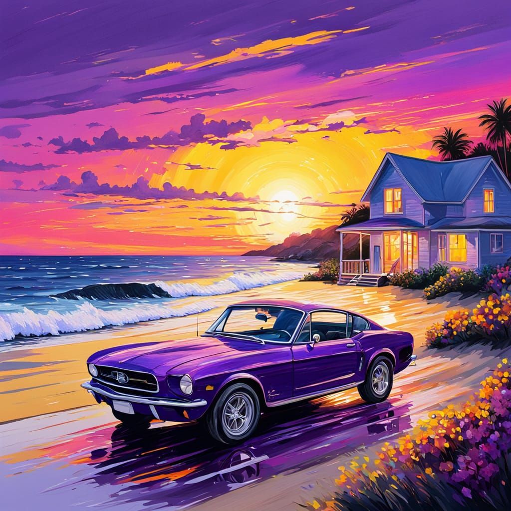 Beauty with the Mustang..  by @Binson