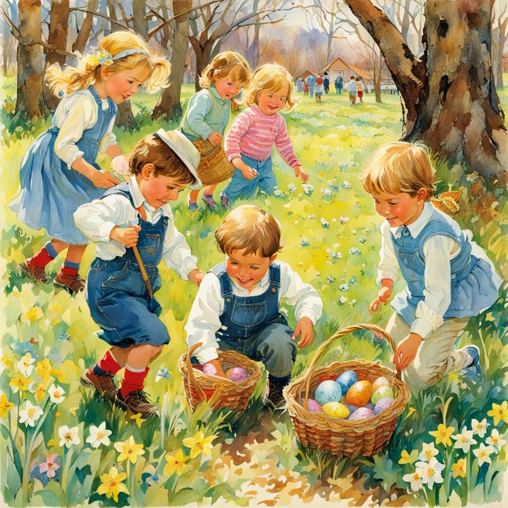 Funny Egg hunting  by @AI-Lover