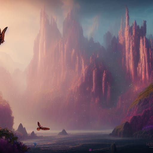 Fantastical Matte Painting with Intricate Details
