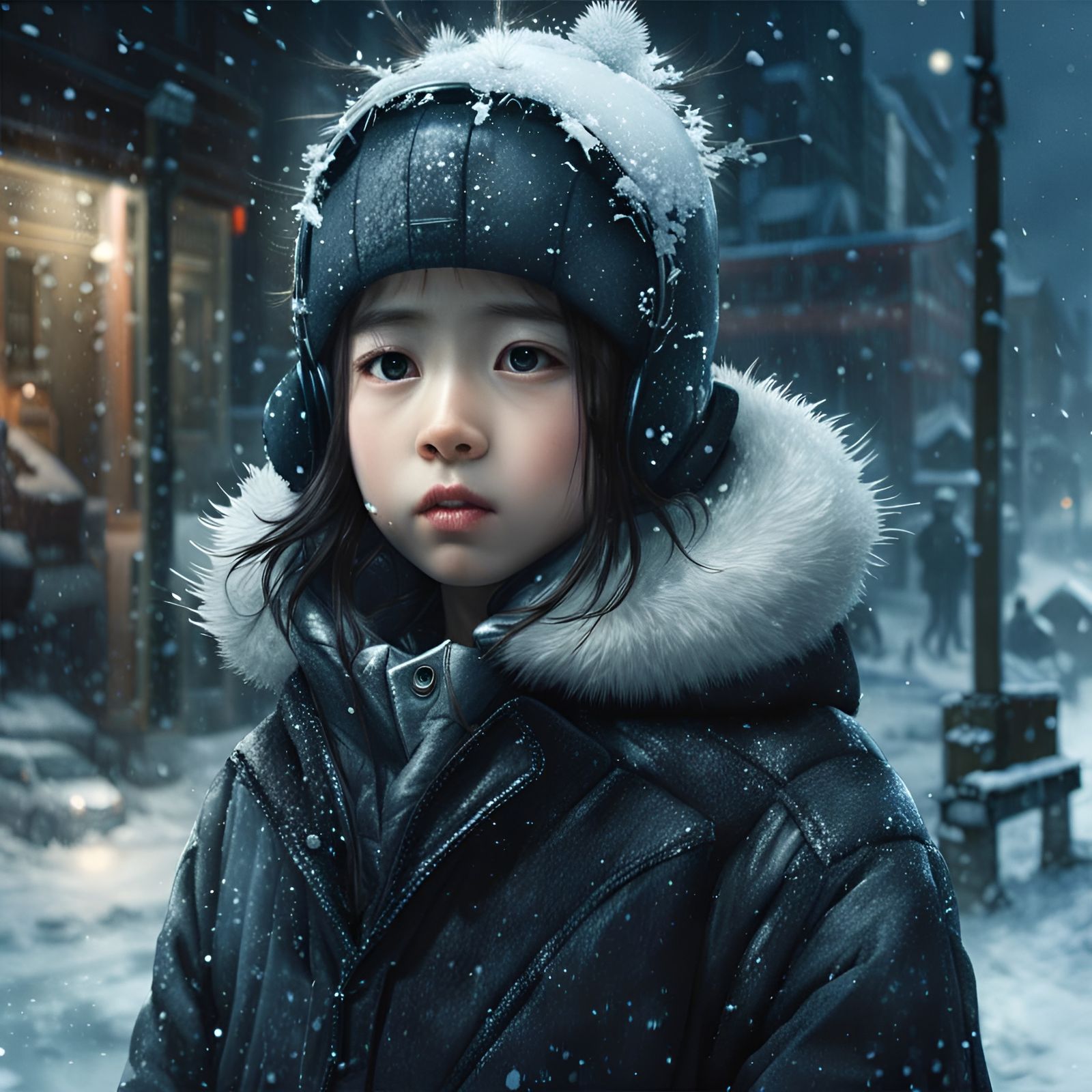 Portrait of a curious girl