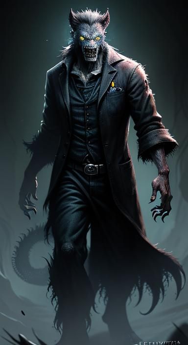 Lovecraftian werewolf drawn by Cedric Peyravernay . By artis...