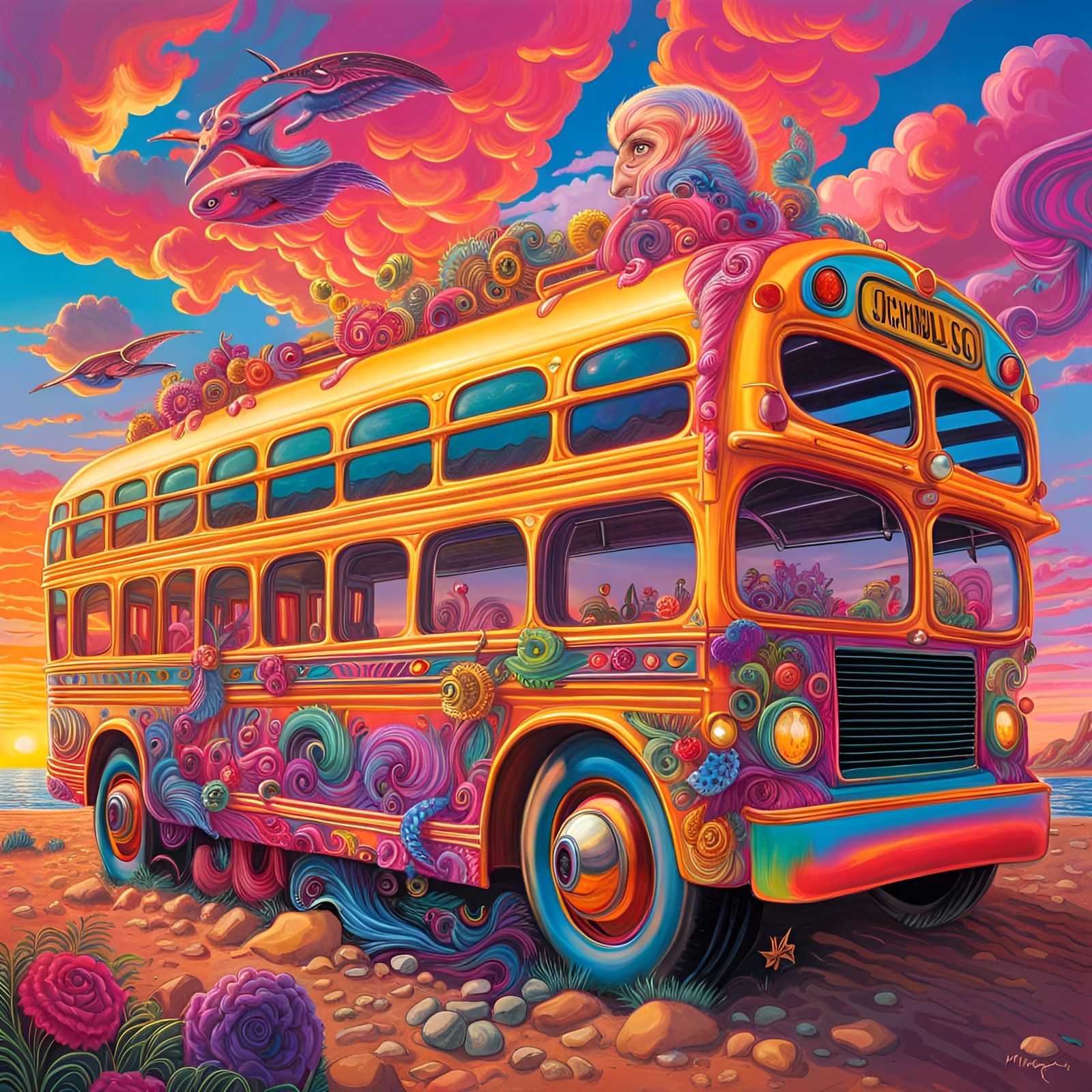 The magic school bus - AI Generated Artwork - NightCafe Creator