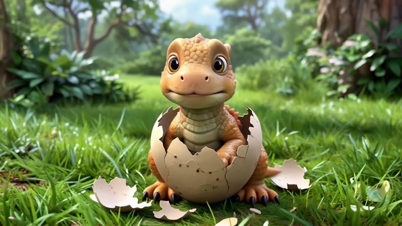 Cute, adorable dragon hatchling
