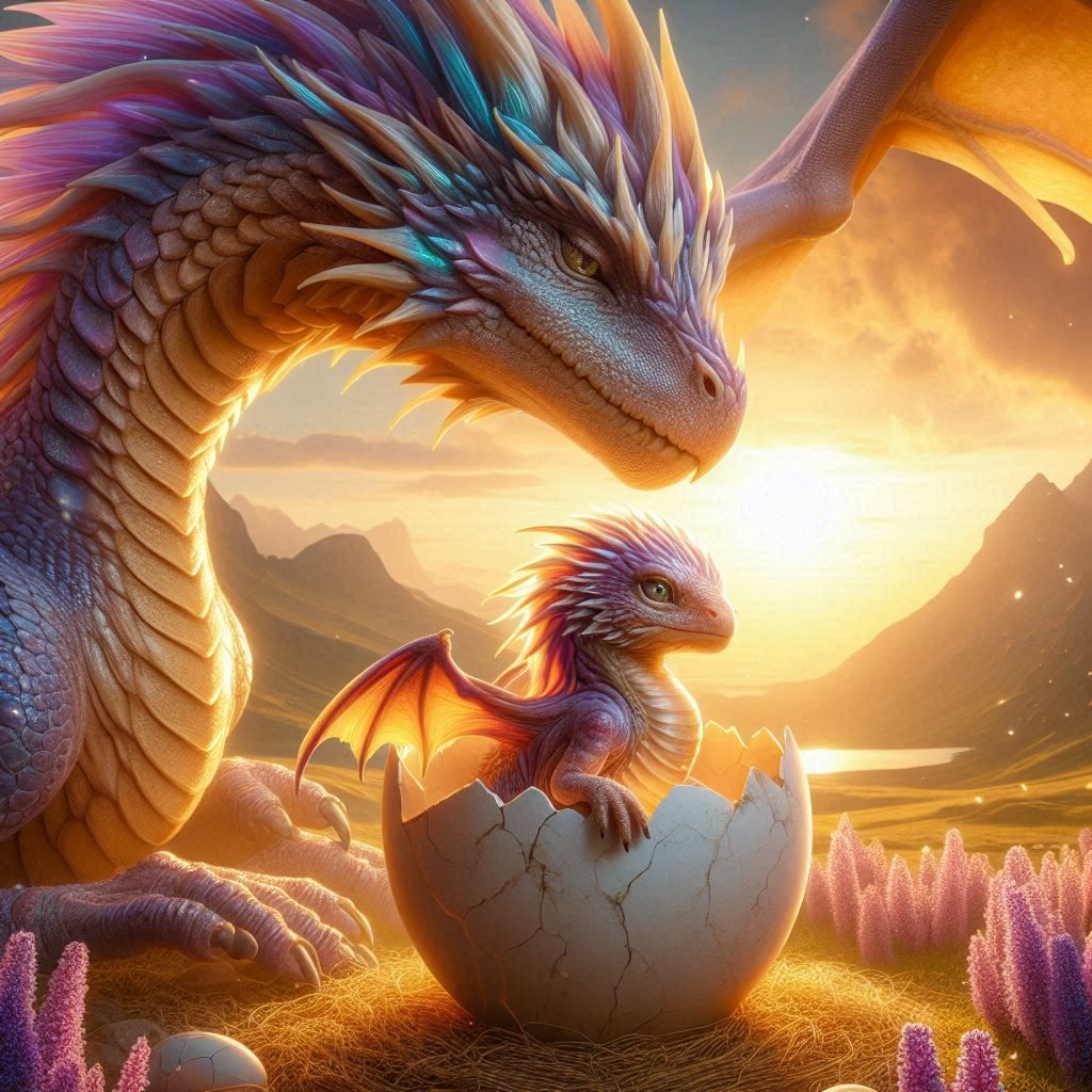 newly hatched baby dragon