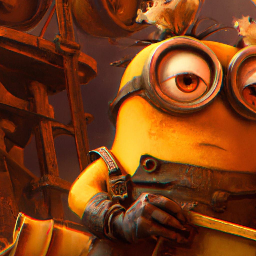 Minion despair circa 1832, 8k resolution concept art by Greg...