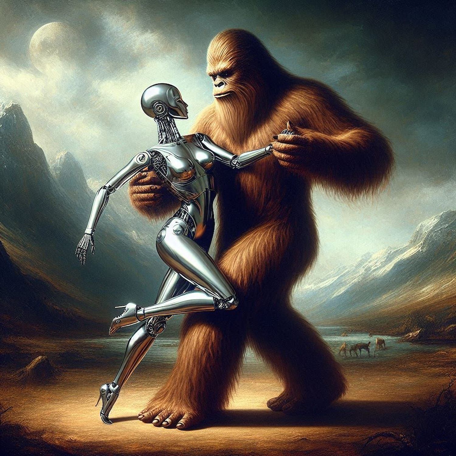 Sasquatch Dancing the Tango with a Robot