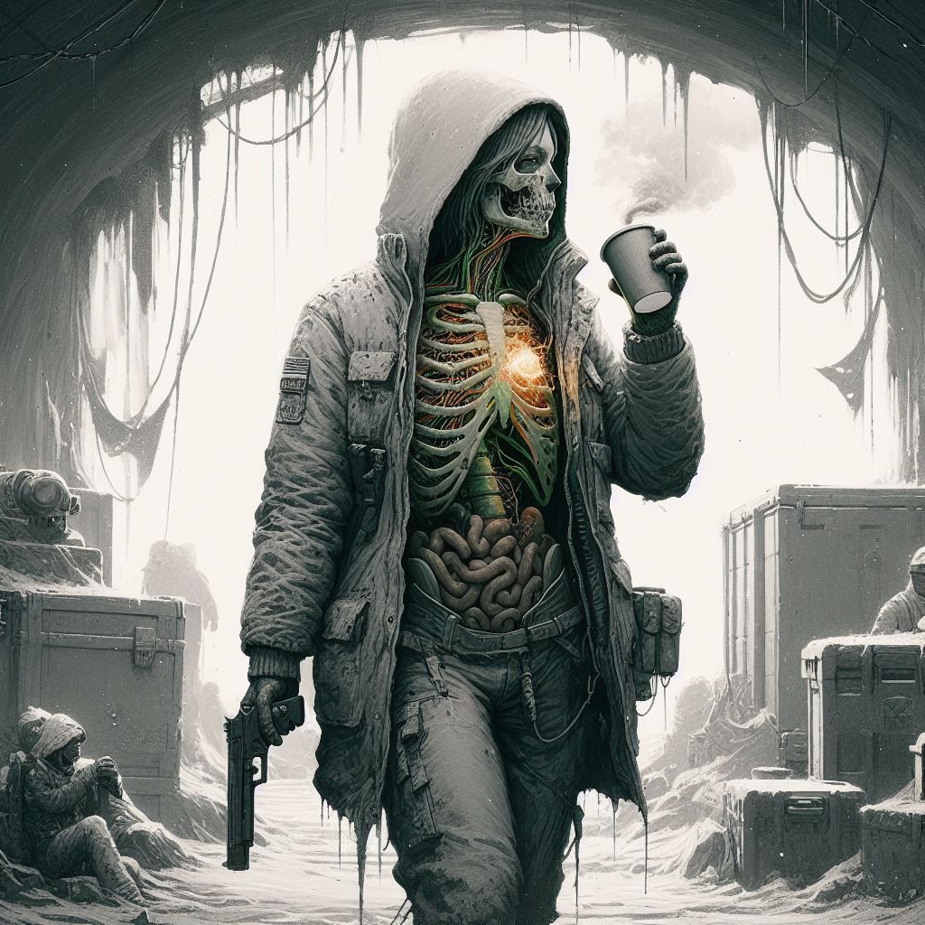 Tea time for the irradiated woman