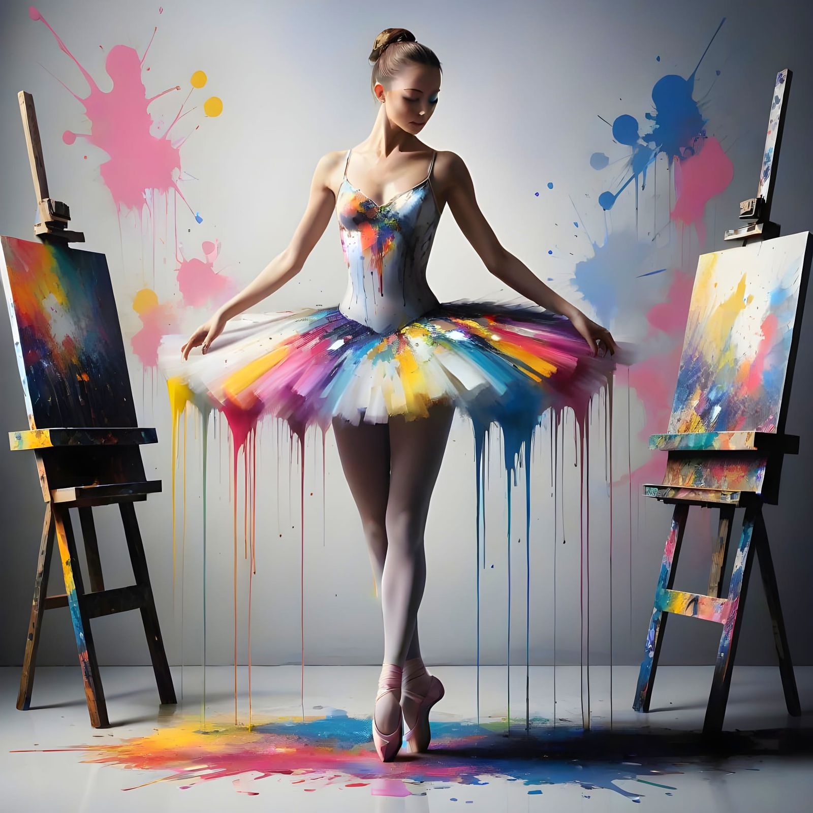 Dripping In Paint Ballerina  by @Yulia 