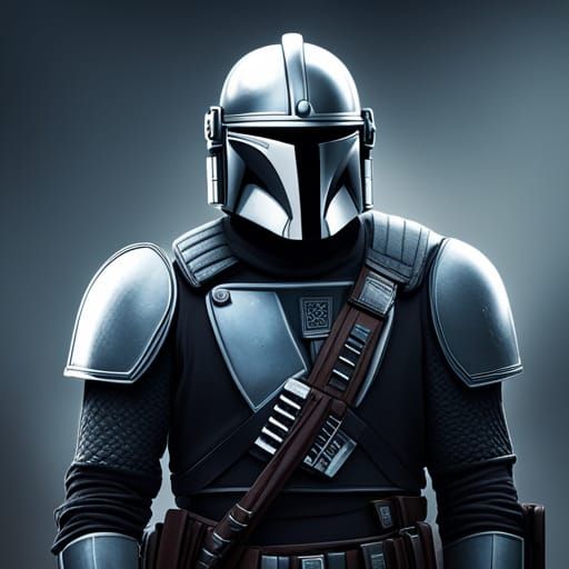 The Mandalorian in his new Beskar armor. - AI Generated Artwork ...