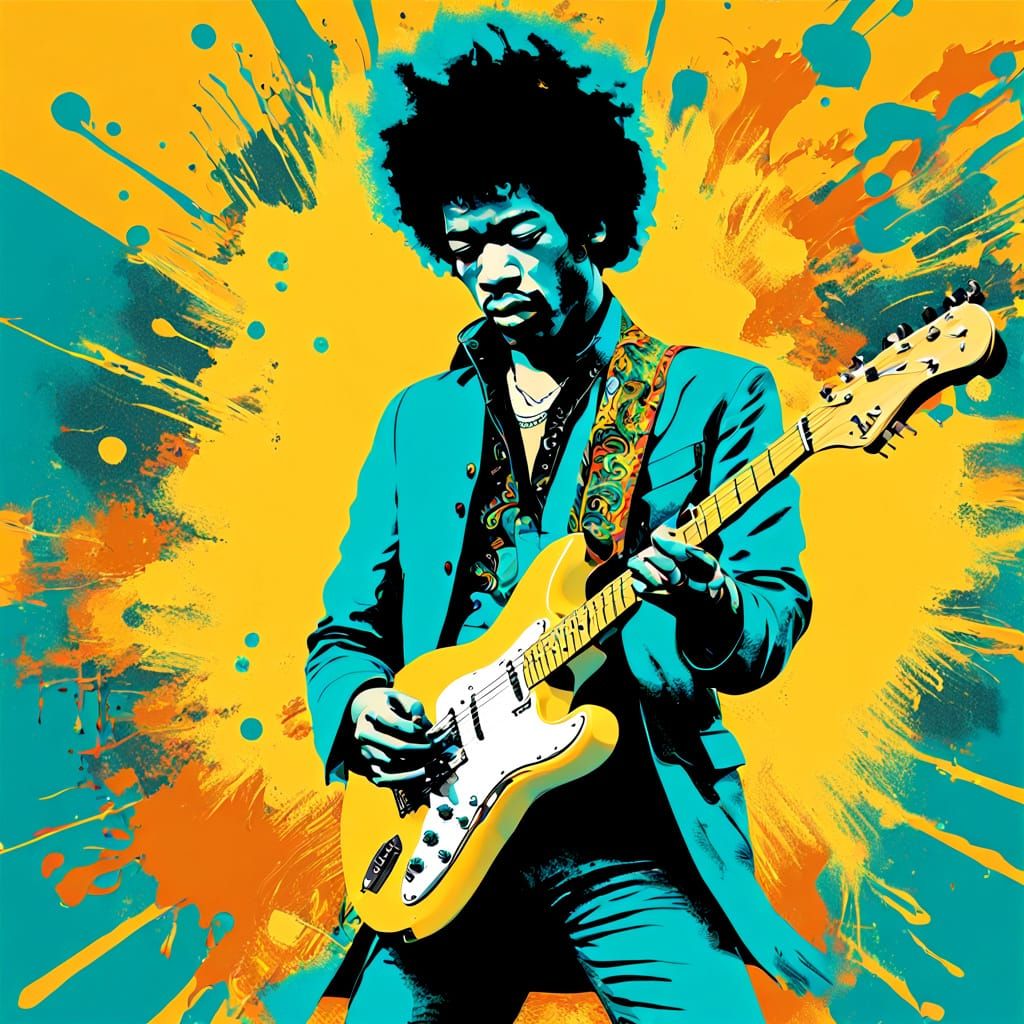 Jimi Hendrix  by @Iwonah