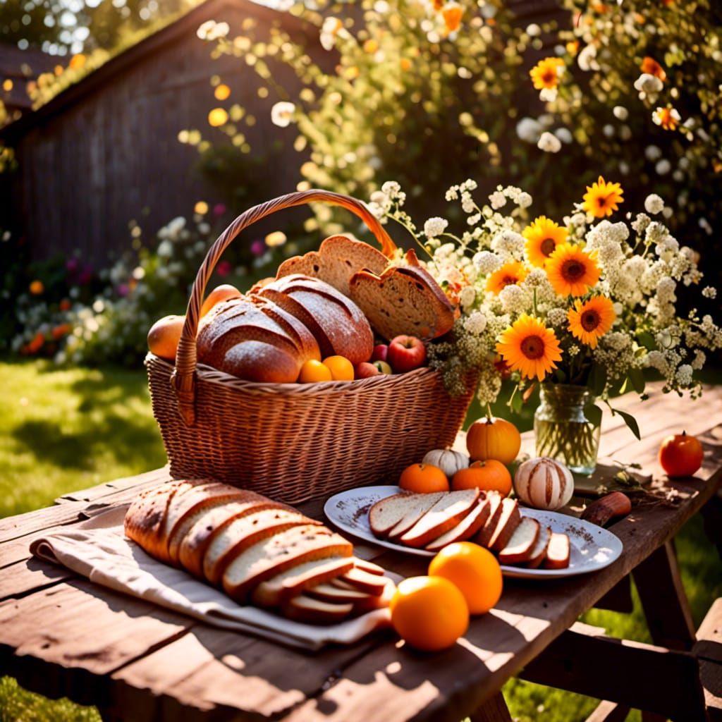 Preparing a small outdoors party