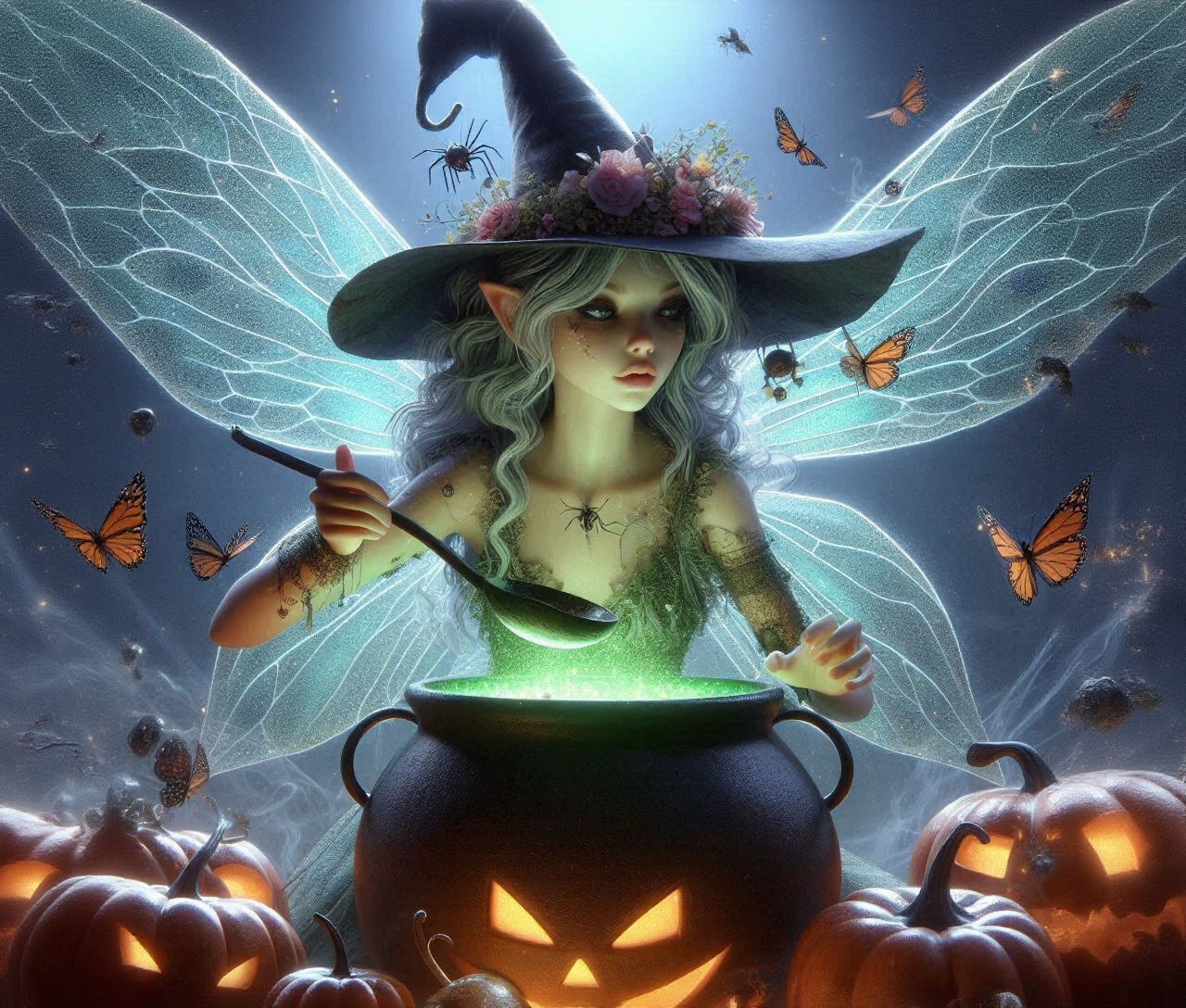Halloween Fairy Hard at Work