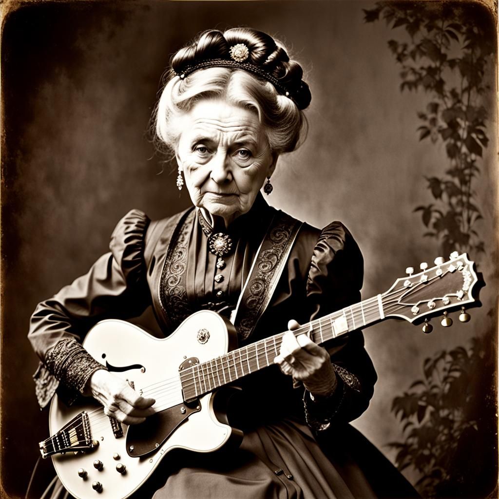 Victorian lady rocks out  by @KB