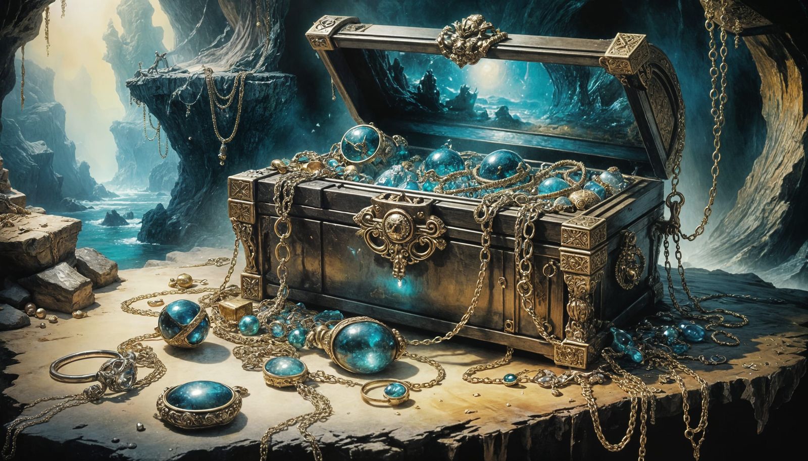 Treasure's chest of Godess Sea took by pirates  by @Gothic Vampire Poetry