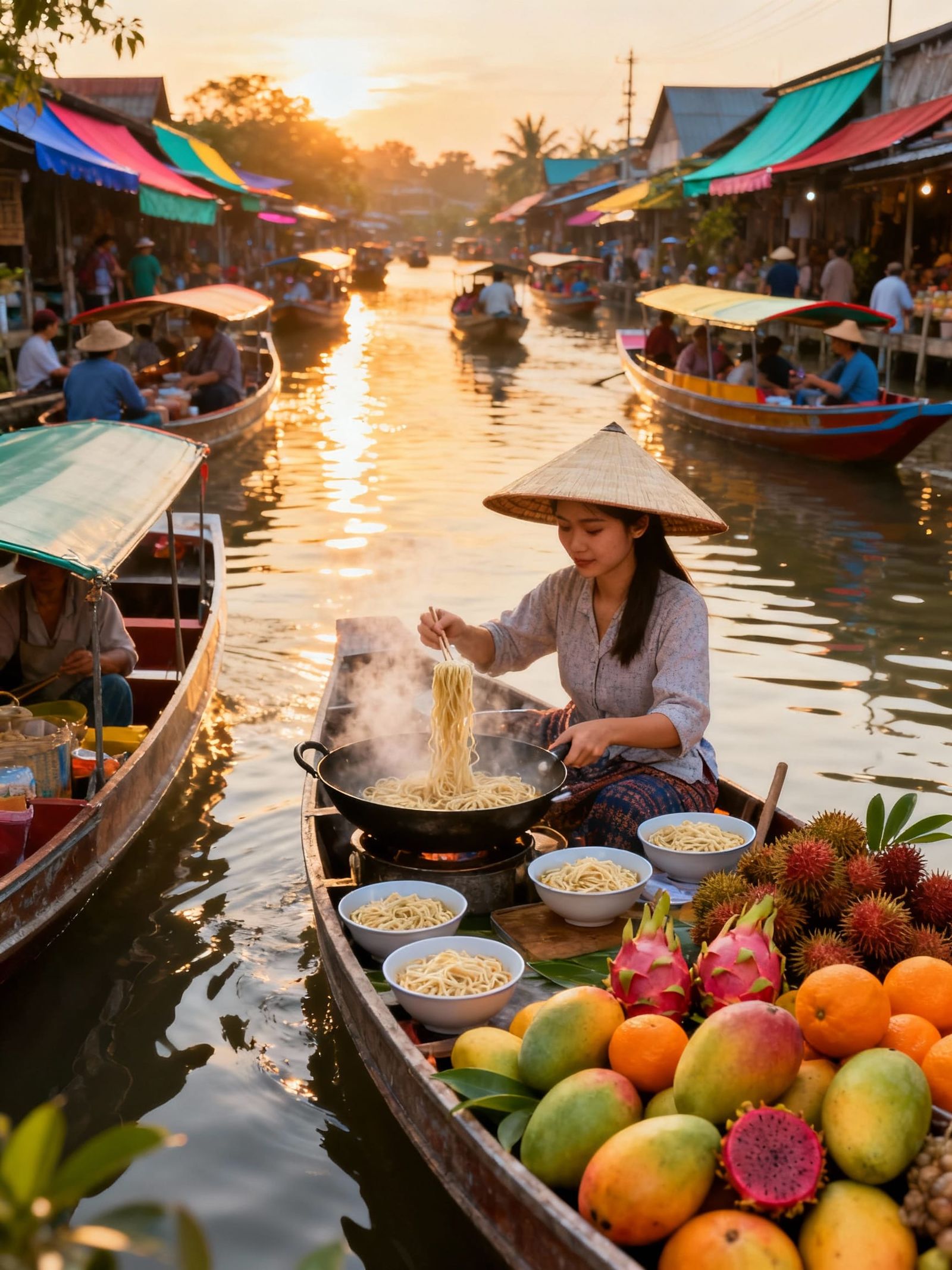 Floating market Thailand.  by @Ixchel