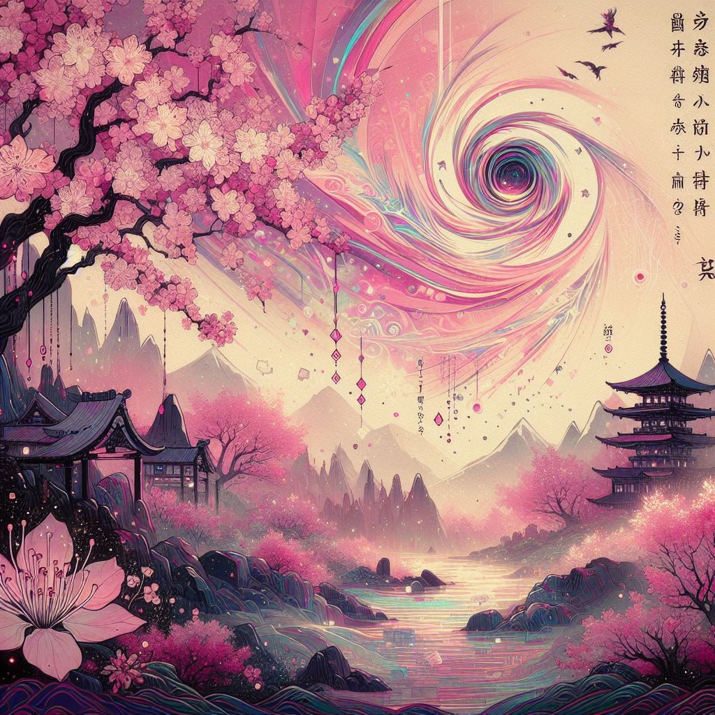 Swirly Sakura Scenery.