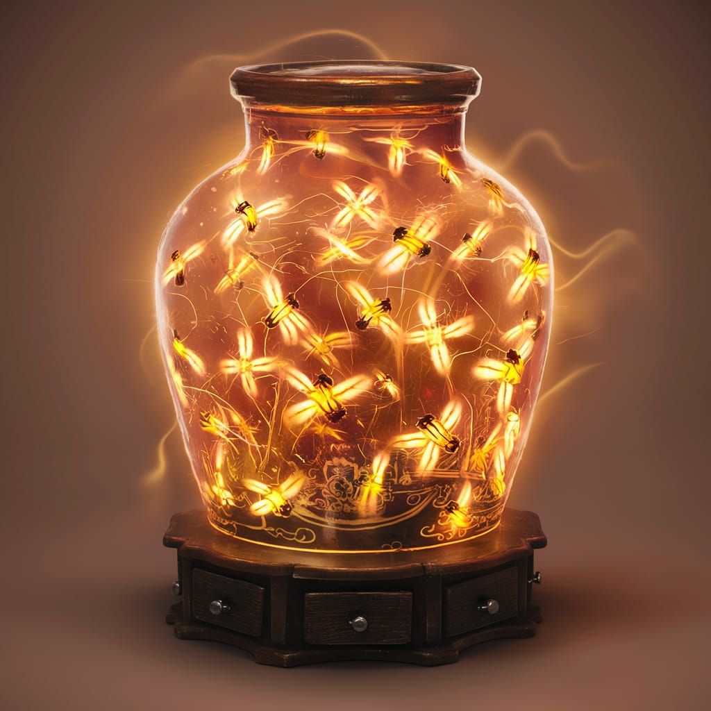 bright fireflies in a wonderful jar