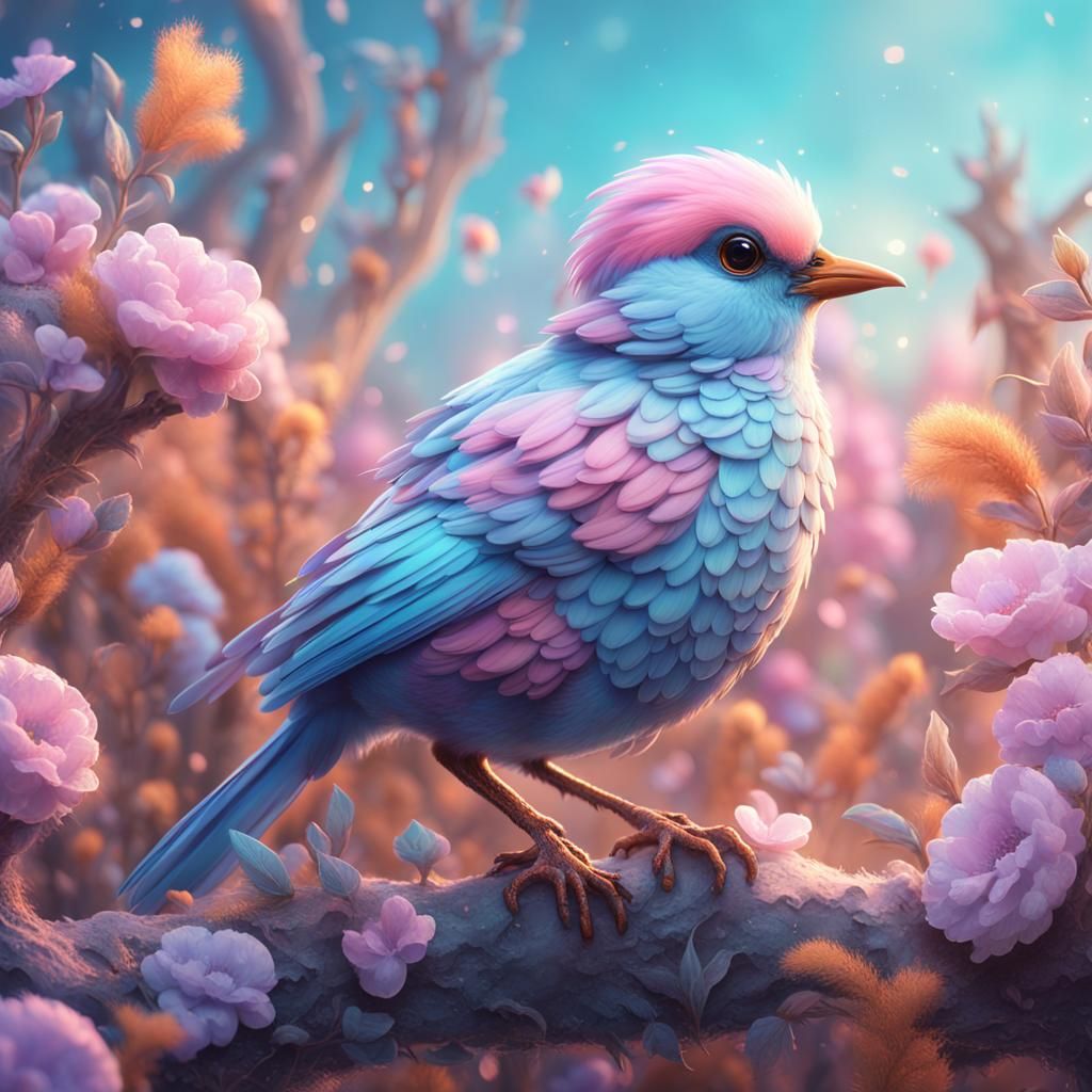 really pastel bird super extremely cute which is vibrate lor...