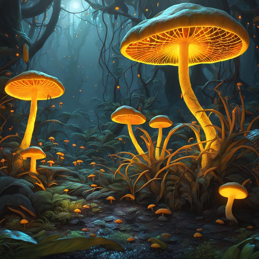 Glow of the Jungle Night By Shroom
