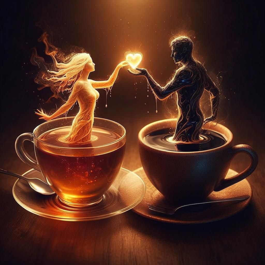 Tea and Coffee - AI Generated Artwork - NightCafe Creator