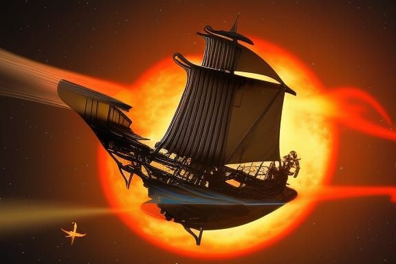 Solar Powered Spaceship Destiny