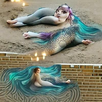 A beautiful reverse mermaid
