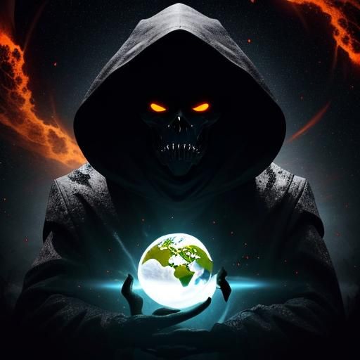 Absolutely horrifying grinning grotesque pure evil sleep paralysis demon monster inhumane creature with infinity pairs of multiple eyes and...